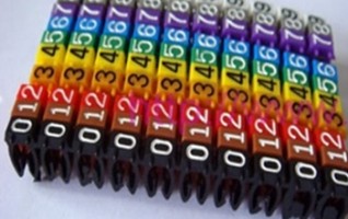Clip On Type Number 0-9 Alphabeta A-Z Colors Cable marker