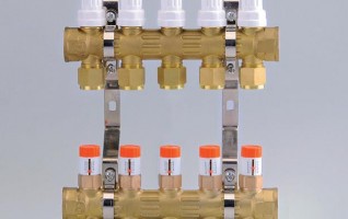 A101 Electric temperature control water manifold with flow regulating valve