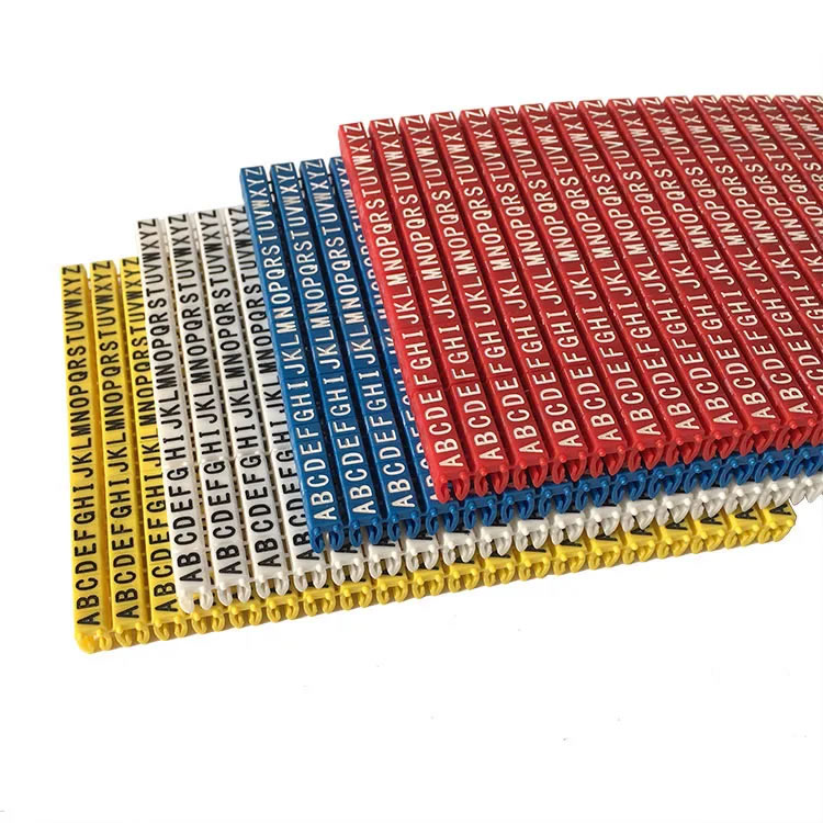 Clip On Type Cable Marker Number 0-9 Alphabeta A-Z Colors