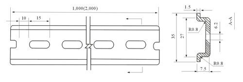 Din rail slot dimensions chart Din rail slot dimensions chart