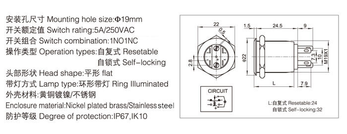 19-e1-push-button-switch-specification