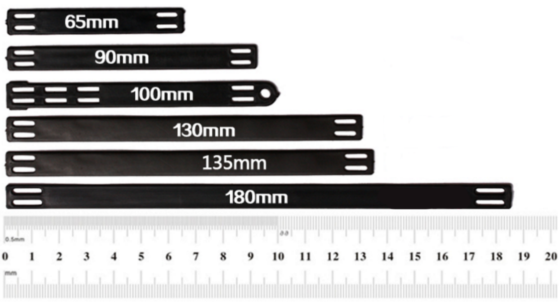 MS nylon66 black and white cable marker strips (ms-65) plate