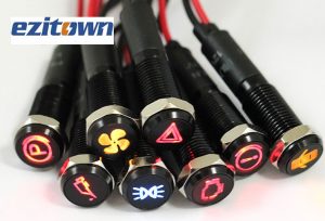 ezitown 8mm push button switch black case