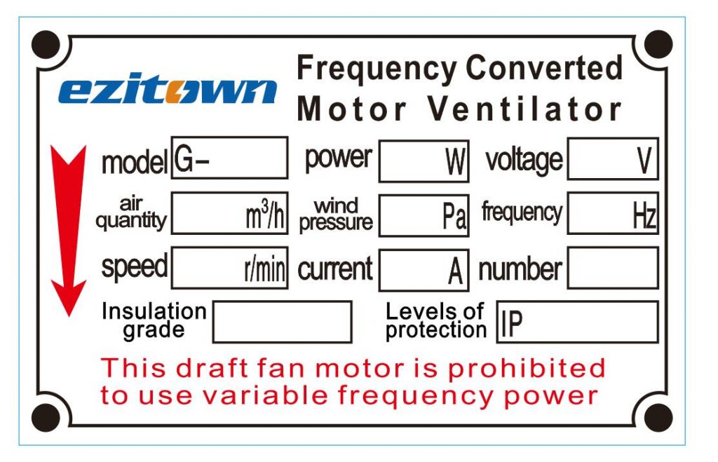 G type Motor Cooling Fan For Frequency Converted Motor - Distribution ...