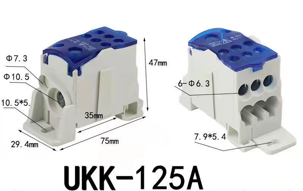 ukk 125a junction dimension